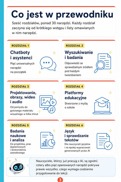 Przewodnik po narzędziach AI dla nauczycieli — strona ze środka
