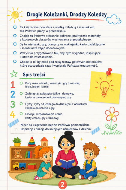 Magiczny niezbędnik nauczyciela — strona ze środka