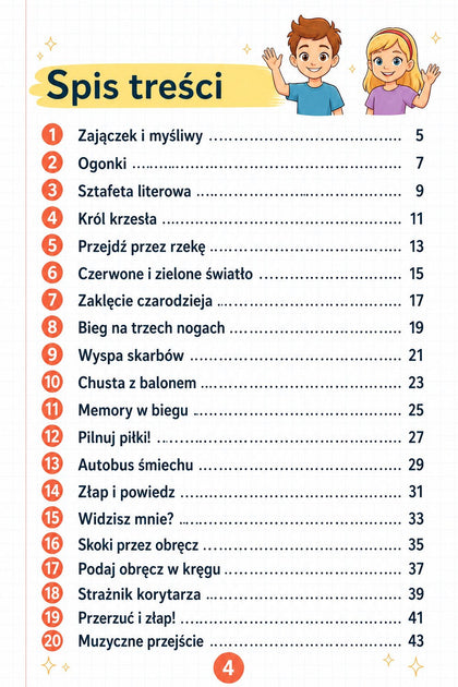 20 gier ruchowych i sportowych — strona ze środka
